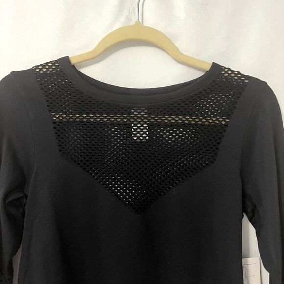 JoyLab Black Seamless Crop Top with Thumbholes Size M - Picture 9 of 9